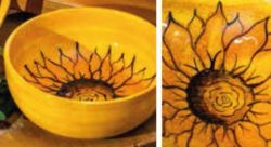 Round Bowl Sunflowers