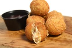 Turkey and Sage Croquetas with Cranberry Sauce