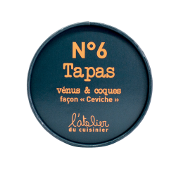 L'Atelier du Cuisinier N°6 Tapas vénus clams and cockles in a spicy ceviche marinade 215g Tin