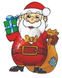 Storz foil-wrapped chocolate Santa with sack 12.5g – part of Lunya's Christmas 2026 range
