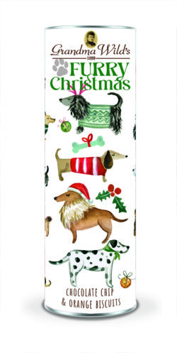 Furry Christmas Chocolate Chip & Orange Biscuits Tube – part of Lunya's Christmas 2026 range