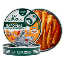 La Curiosa small sardines in salsa brava – part of Lunya's Christmas 2026 range